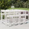 vidaXL 9 Piece Garden Bar Set White Solid Wood Pine