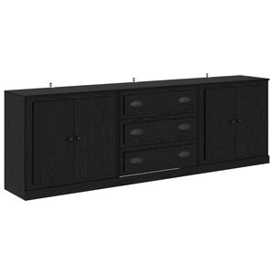 vidaXL Sideboards 3 pcs Black Oak 210 x 35.5 x 67.5 cm Engineered Wood