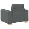 vidaXL Sofa 3 pcs Dark Grey Fabric