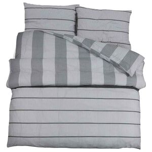 vidaXL Duvet Cover Set Light Grey 260x220 cm Cotton