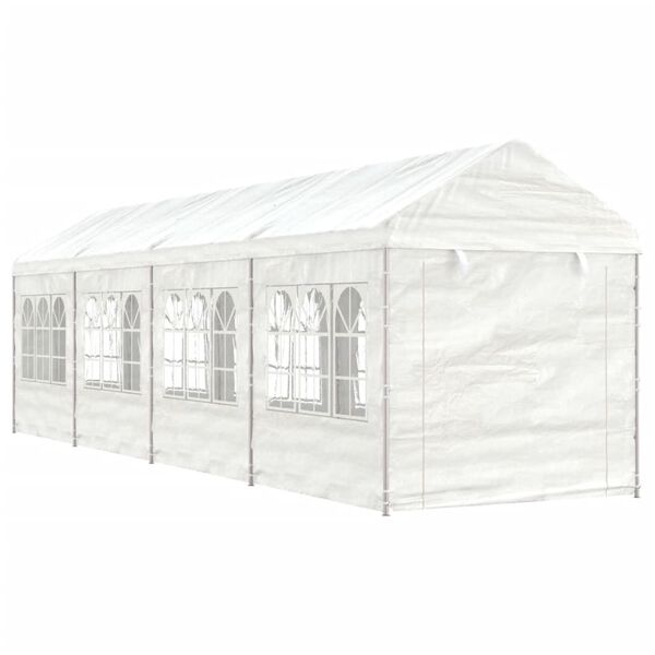 vidaXL Gazebo with Roof White 8.92x2.28x2.69 m Polyethylene