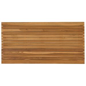 vidaXL Table Top 110 x 55 x 3.5 cm Rectangular Solid Teak Wood Natural