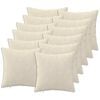 vidaXL Throw Pillow 12 pcs HEERLEN Cream 40 x 40 cm Microfiber Fleece