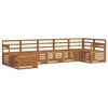 vidaXL Sectional Sofa Set 7 pcs Natural Solid Acacia Wood