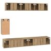 vidaXL TV Cabinet Set Wall-mounted 6 pcs Artisan oak Engineered wood