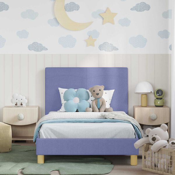 vidaXL Children's Bed Frame with Headboard Jeans Blue 90 x 200 cm