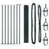 vidaXL Welded Wire Fence with Concrete Base 10 x 1.2 m Green Mesh