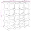 vidaXL Wine Rack for 20 Bottles 46.5x23x46.5 cm Solid Wood Pine