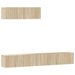 vidaXL 3 Piece TV Cabinet Set Sonoma Oak Engineered Wood