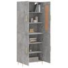 vidaXL Highboard Concrete Grey 69.5x34x180 cm Engineered Wood