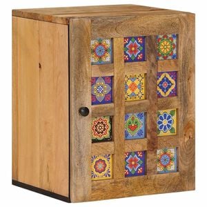 vidaXL Bathroom Hanging Cabinet with Storage Natural 38 x 33 x 48 cm