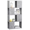 vidaXL Book Cabinet Room Divider Concrete Grey 60x24x124.5 cm