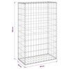 vidaXL Gabion Wall with Covers Galvanised Steel 60x30x100 cm