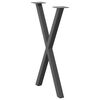 vidaXL Dining Table Legs X-Shaped 2 pcs Anthracite 57x(72-73) cm Steel