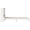 vidaXL Bookcase Bed without Mattress White 90x190 cm Single Solid Wood Pine