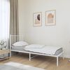 vidaXL Metal Bed Frame without Mattress with Headboard White 80x200cm