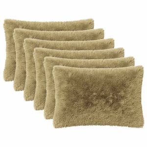 vidaXL Cushion with Pillow HEERLEN 6 pcs Light Grey PV Fleece