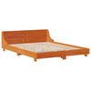 vidaXL Bed Frame without Mattress Wax Brown 140x200 cm Solid Wood Pine