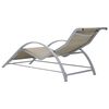 vidaXL Sunlounger Textilene and Aluminium Cream