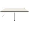 vidaXL Manual Retractable Awning with LED 400x300 cm Cream