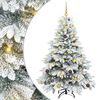vidaXL Artificial Christmas Tree with 150 LEDs White 150 cm PE and PVC