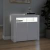 vidaXL Sideboard with LED Lights High Gloss White 80x35x75 cm