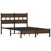 vidaXL Bed Frame without Mattress Brown Oak 120x190 cm Small Double Engineered Wood