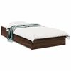 vidaXL Bed Frame with Drawers without Mattress Brown Oak 90x190 cm Single