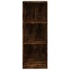 vidaXL 3-Tier Book Cabinet Smoked Oak 40x24x109 cm Engineered Wood