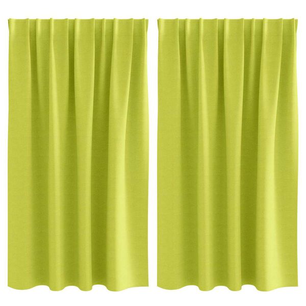 vidaXL Blackout Curtains with Rings 2 pcs Green 140 x 140 cm Polyester