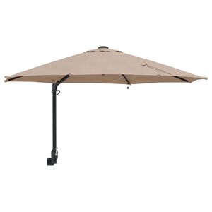 vidaXL Garden Parasol Taupe 248 x 248 x 148 cm Polyester and Steel