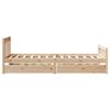 vidaXL Bed Frame without Mattress 75x190 cm Small Single Solid Wood Pine