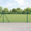 vidaXL Fence Post Green 100 x 0.8 m (12 x 12 mm mesh) Steel and PVC