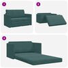 vidaXL Sofa Bed Dark Green 124 x 204 x 61 cm Velvet