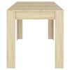 vidaXL Dining Table Sonoma Oak 140x74.5x76 cm Engineered Wood