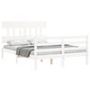vidaXL Bed Frame without Mattress White 120x200 cm Solid Wood