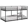 vidaXL Bunk Bed without Mattress Black 80x200 cm Steel
