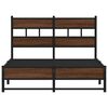 vidaXL Metal Bed Frame without Mattress Brown Oak 120x200 cm