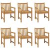 vidaXL 7 Piece Garden Dining Set 150x90 cm Solid Teak Wood