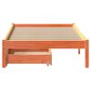 vidaXL Bed Frame without Mattress Wax Brown 75x190 cm Small Single Solid Wood Pine