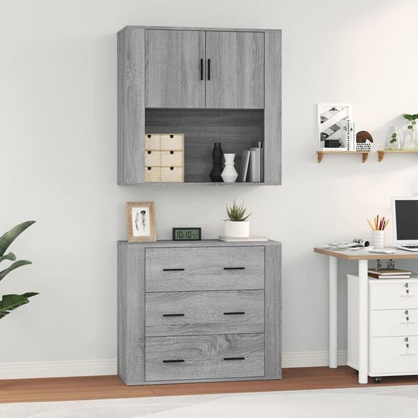 vidaXL Highboard Grey Sonoma Engineered Wood