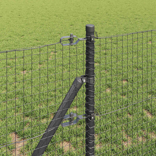 vidaXL Fence Post Grey 10 x 0.5 m (25 x 25 mm mesh) Steel