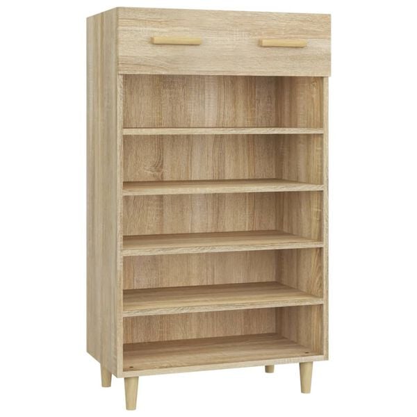 vidaXL Shoe Cabinet Sonoma Oak 60x35x105 cm Engineered Wood