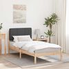 vidaXL Bed Frame with Upholstered Headboard Dark Grey 90 x 200 cm