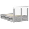 vidaXL Bed Frame Grey Sonoma 120 x 190 cm Solid Pine Wood
