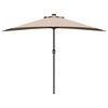 vidaXL Garden Parasol Taupe 294 x 150 x 224 cm Polyester and Steel