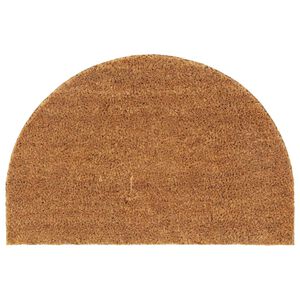 vidaXL Door Mat Natural Half Round 40x60 cm Tufted Coir