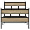 vidaXL Metal Bed Frame without Mattress Sonoma Oak 100x190 cm