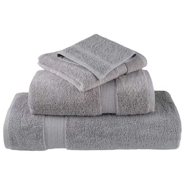 vidaXL Premium Wash Towels "SOLUND" 2 pcs Grey 30x30 cm 600 gsm