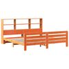 vidaXL Bed Frame without Mattress Wax Brown 180x200 cm Super King Solid Wood Pine
